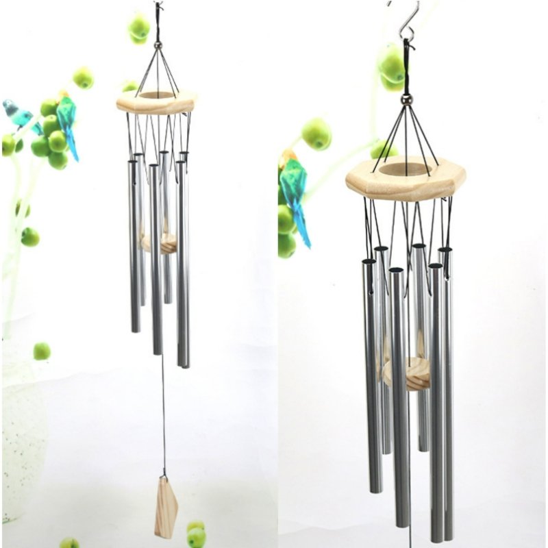 Wind Chime-6 Rod Silver-World Of Decor