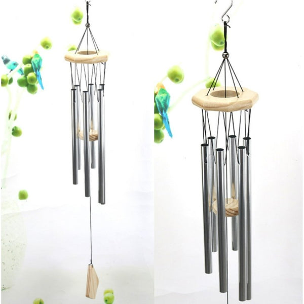 Wind Chime-6 Rod Silver at World Of Decor NZ