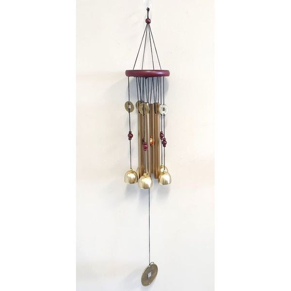 Wind Chime-Wealth Coins 4 Rod and Bells at World Of Decor NZ
